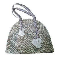 Handcrafted Cloth Purse with Floral Accents