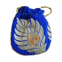 Handcrafted Blue Potli Bag