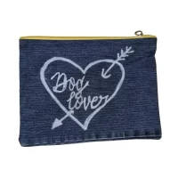 Dog Lover's Denim Pouch